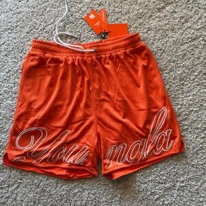 Men's YoungLA Championship Shorts, XL, NWT, Orange